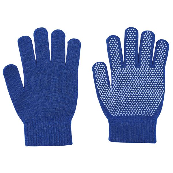(まとめ）カラーのびのび手袋 大すべり止め付 コバルトブルー 【×10セット】