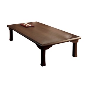 簡単折りたたみ座卓/ローテーブル 【3: 幅150cm】木製 ダークブラウン 商品写真1