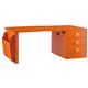 マガジンラック付き折りたたみBOXデスク(サイドチェスト) 木製 オレンジ - 縮小画像1