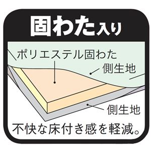 床付き軽減日本製固わたマットレス 【2: セミダブルサイズ】 ブルー(青) 商品写真3