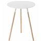 おしゃれな丸型シンプルデザインテーブル ホワイト - 縮小画像3
