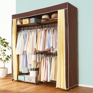 クローゼットハンガー 衣類収納 〔 幅180cm〕 カバー付き カーテン付き ハンガーラック サイズが選べる
