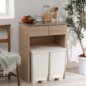 ステンレス天板ゴミ箱カウンター 約幅60cm 組立品