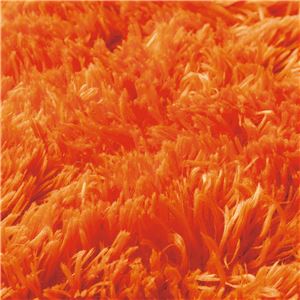 さらふわシャギーラグマット(ホットカーペット対応) 【長方形/約90×120cm】 ダークオレンジ 商品写真2