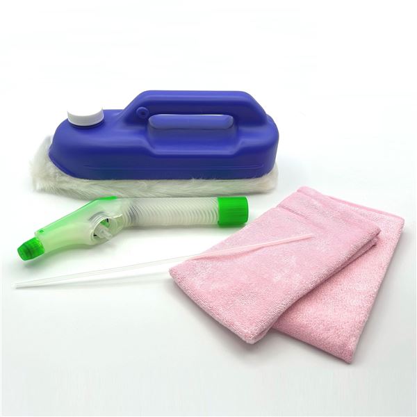 簡易洗車4点セット（ラクピカ／加圧式スプレーノズル／極細繊維クロス×2）