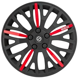 SPARCO CORSA ホイールカバー 13インチ Leggera SPC1352LJ BK/RD 【訳あり品】