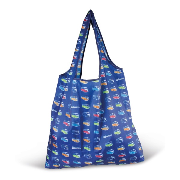 VW Collection T1 BUS エコバック (折りたたみショッピングバッグ) パレード/ブルー BUSB22