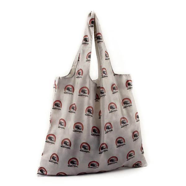 VW Collection T1 BUS エコバック (折りたたみショッピングバッグ) ヴィンテージロゴ/グレー BUSB24