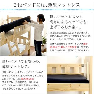 ファインエア【ファインエア二段ベッド用450】(体圧分散 衛生 通気 二段ベッド 日本製) ネイビー 商品写真4