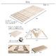 折りたたみ式 すのこベッド/寝具 ダブル (フレームのみ) 耐荷重180kg 木製 折りたたみ 布団対応 〔寝室 フロア 床〕 - 縮小画像6