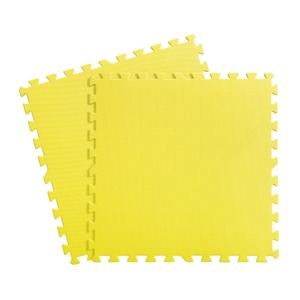ジョイントマット 大判60cm イエロー 8枚セット 洗える サイドパーツ付き 防音 保温 低ホルムアルデヒド リビング 子供部屋