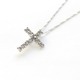 純プラチナ 0.5ct ダイヤモンド クロスペンダント - 縮小画像1