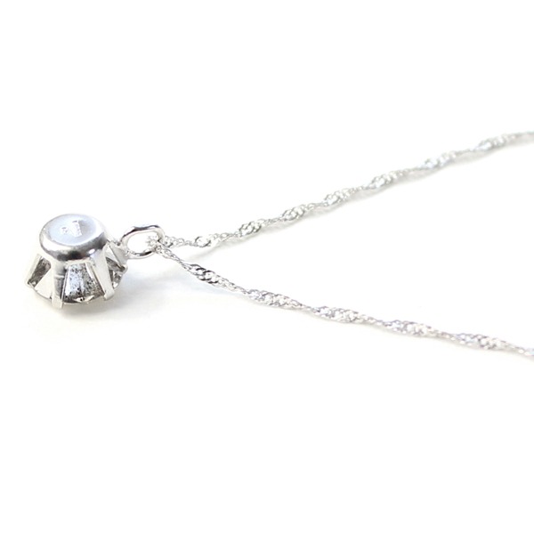18金ホワイトゴールド 0.5ct ダイヤモンドペンダント/ネックレス
