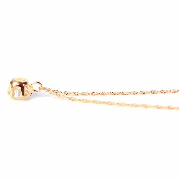 18金ピンクゴールド 0.5ct ダイヤモンドペンダント/ネックレス