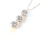 1.8ct プラチナ スリーストーン ダイヤモンド ペンダント ネックレス - 縮小画像1
