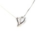 スリーストーン ハート ダイヤモンド ネックレス ペンダント ホワイトゴールド - 縮小画像1