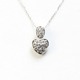 ダイヤモンド ネックレス ハート パヴェ ペンダント レディース ホワイトゴールド - 縮小画像1