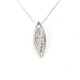 ダイヤモンド ネックレス マーキス ペンダント レディース ホワイトゴールド - 縮小画像1