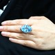 20ct ブルートパーズ ダイヤモンド リング14号 指輪 シルバー 誕生石 - 縮小画像4