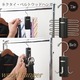 360度回転式ネクタイハンガー 木製/スチール タイハンガー/高級感/クローゼットハンガー/大容量/収納/スーツ収納/ビジネス/完成品/NK-918/ブラック(黒)(ネクタイ約8本収納可)