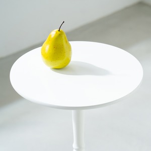 クラシック調サイドテーブル/丸テーブル 【円形/直径30cm】 ホワイト(白) 軽量 赤外線マウス使用可 商品写真5