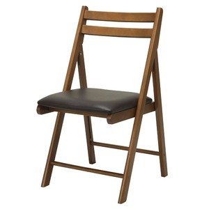 折りたたみ椅子(ブラウン/茶) イス/チェア/ダイニングチェア/フォールディングチェア/コンパクト/北欧風/木製/天然木/クッション/1人用/背もたれ付き/完成品/NK-026 商品写真2