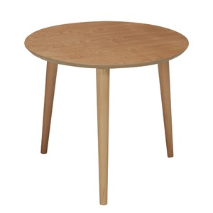 木製ラウンドテーブル(ナチュラル)  サイドテーブル/ディスプレイテーブル/北欧風/タモ突板/木目/コンパクト/オーバル/丸型/机/NK-315 商品写真2