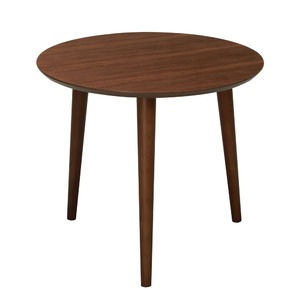 木製ラウンドテーブル(ブラウン/茶)  サイドテーブル/ディスプレイテーブル/北欧風/タモ突板/木目/コンパクト/オーバル/丸型/机/NK-315 商品写真2