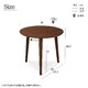 木製ラウンドテーブル(ブラウン/茶) サイドテーブル/ディスプレイテーブル/北欧風/タモ突板/木目/コンパクト/オーバル/丸型/机/NK-315 - 縮小画像5