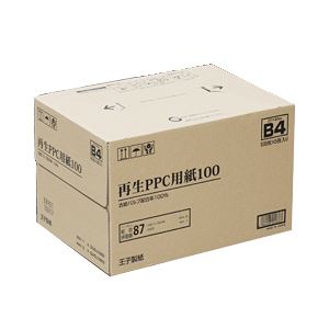 【まとめ買い】王子製紙 再生PPC用紙100 B4（箱） 1箱（500枚×5冊）