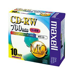 (業務用セット) 日立マクセル CD-RW 700MB ホワイトレーベル 個別ケース 10枚入 【×3セット】 商品写真