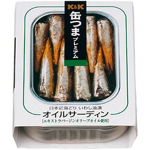 （まとめ）K&K 缶つまプレミアム オイルサーディン缶【×10セット】