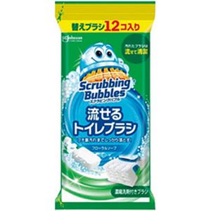 （まとめ）ジョンソン シャット 流せるトイレブラシ 1パック【×10セット】