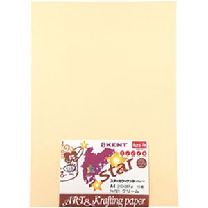 （まとめ）エスケント 色画用紙 A4 クリーム 【×20セット】