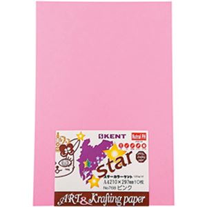 （まとめ）エスケント 色画用紙 A4 ピンク 【×20セット】