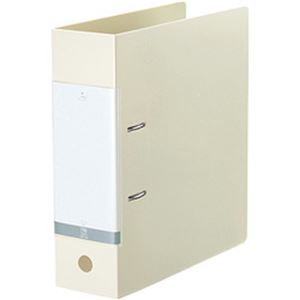 （まとめ）リヒトラブ D型リングファイル（タテ・2穴） 白 G2290 1冊【×10セット】