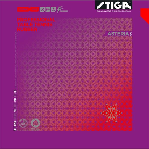 STIGA（スティガ） 裏ソフトラバー ASTERIA S（アステリア S） RED 中