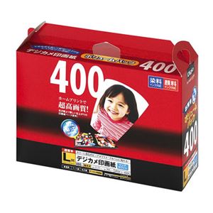 (業務用セット) インクジェット用紙 Digio デジカメ印画紙 強光沢 L判 400枚 JPSK-L-400G【×5セット】 商品写真
