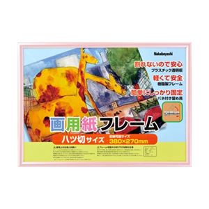 (業務用セット)ナカバヤシ 樹脂製画用紙フレーム 八ツ切 ピンク フ-GFP-101-P【×2セット】 商品写真
