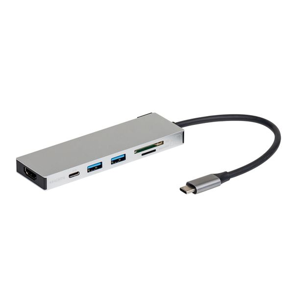 Digio2 USB Type-C アルミドッキングステーション 15cm シルバー UD-C01SSL