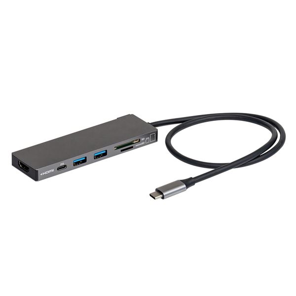 Digio2 USB Type-C アルミドッキングステーション 50cm グレー UD-C01LGY