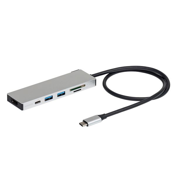 Digio2 USB Type-C アルミドッキングステーション 50cm シルバー UD-C01LSL