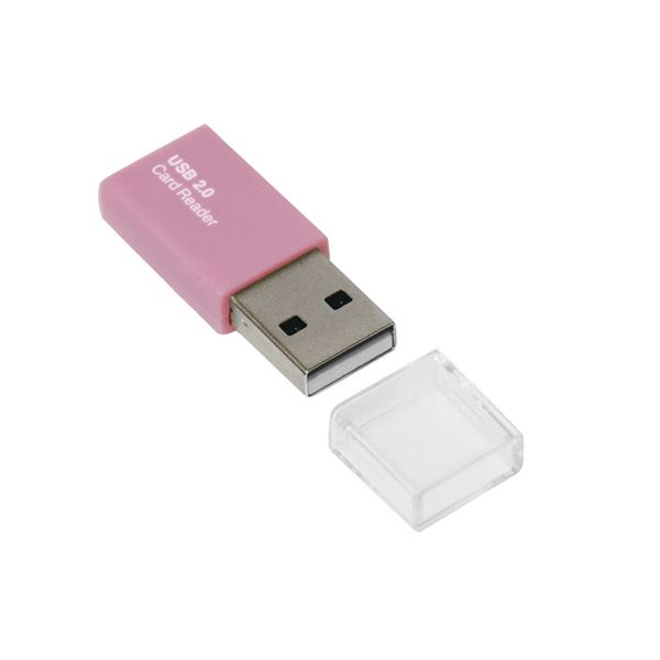 (まとめ) Digio2 USB2.0 microSD用 カードリーダーライター ピンク CRW-MSD78P 【×2セット】