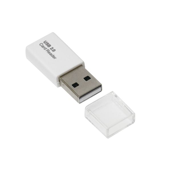 (まとめ) Digio2 USB2.0 microSD用 カードリーダーライター ホワイト CRW-MSD78W 【×2セット】