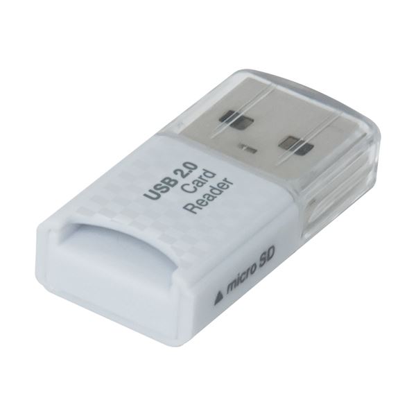 (まとめ) Digio2 USB2.0 microSD用 カードリーダーライター ホワイト CRW-MSD79W 【×2セット】