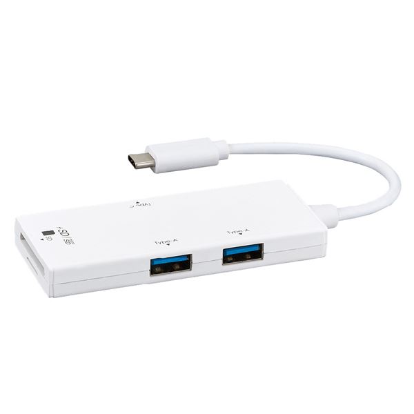 Digio2 USB3.2 Type-C 3ポートコンボハブ ホワイト COM-C3SD073W