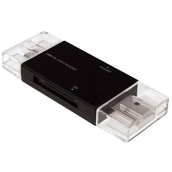 Digio2 USB2.0 Type-C&A カードリーダー CRW-DCSD88BK ブラック