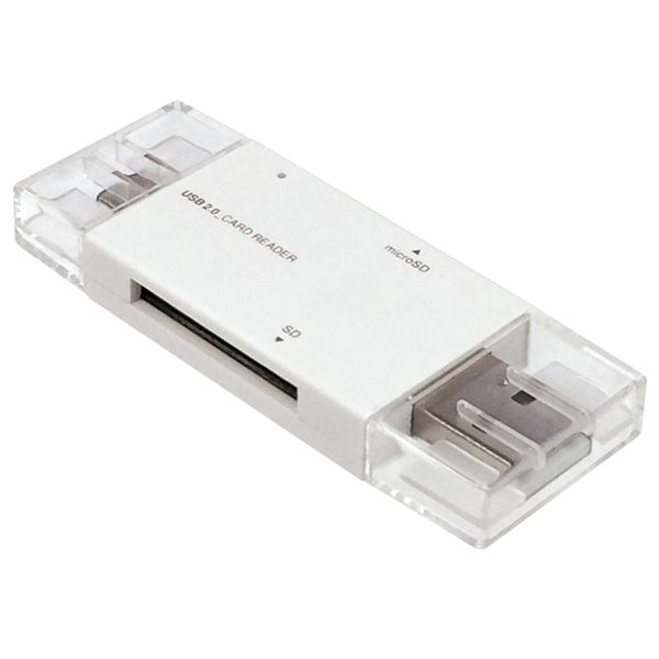 Digio2 USB2.0 Type-C&A カードリーダー CRW-DCSD88W ホワイト