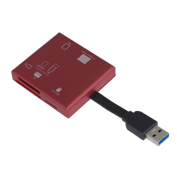 Digio2 USB3.2Gen1 マルチカードリーダー CRW-37M87R レッド