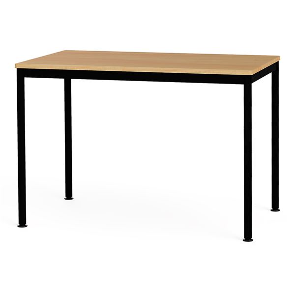 フラットテーブル 約100x60cm FDF-1060KMBK オーク／ブラック 組立品